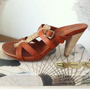 Roma Amber  Italian Leather Sandals,  38
